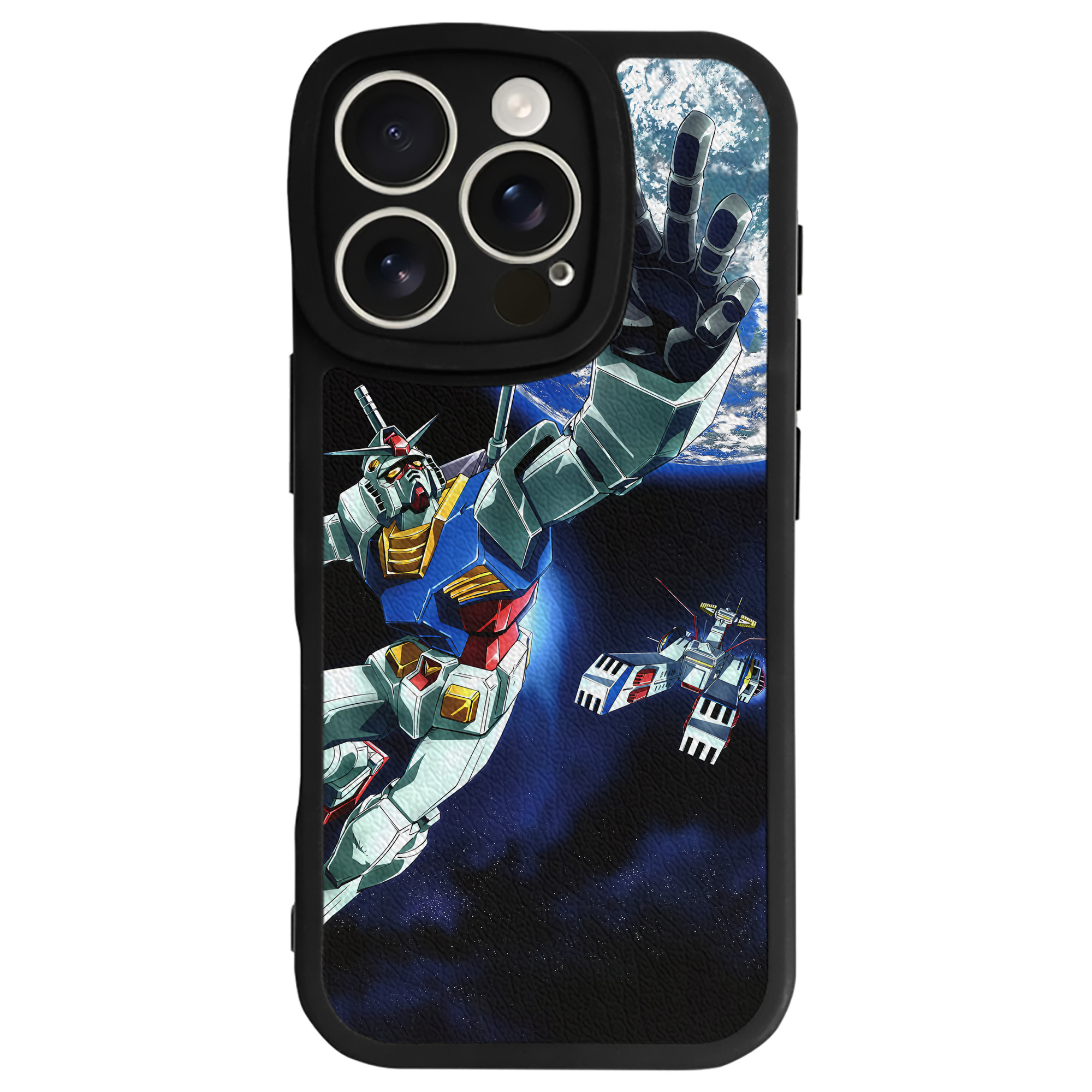 （画像用） 機動戦士ガンダム Mobile Suit Gundam 【iPhone 16シリーズ対応】シリコンスマホケース（レザー調） 材質：シリコン